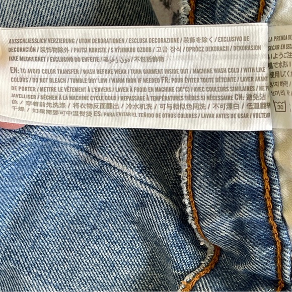 Abercrombie & Fitch The 90's Straight Ultra High Rise Distressed Jeans Size 29 - Picture 9 of 10
